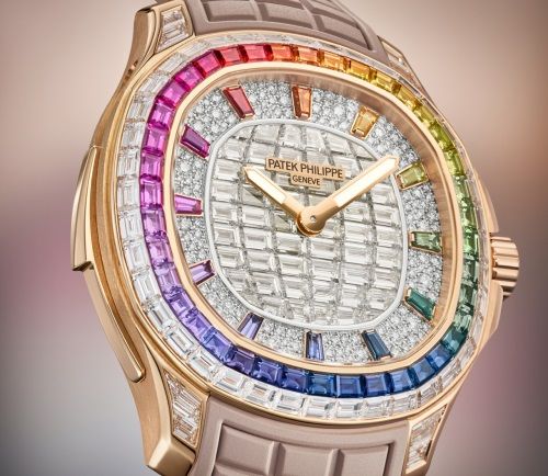 Minutenrepetition Aquanaut Luce „Rainbow“, Haute Joaillerie.