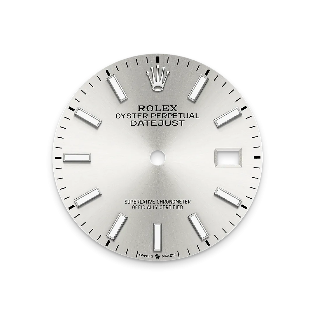 Rolex Datejust 36 Referenz m126284rbr-0006 Silbernes Zifferblatt