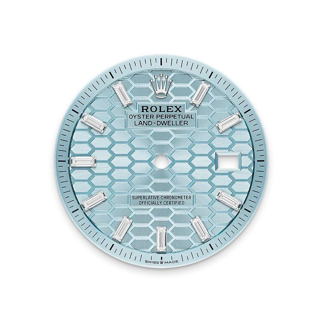 Rolex Land-Dweller 36 Referenz m127286tbr-0001 Eisblaues Zifferblatt