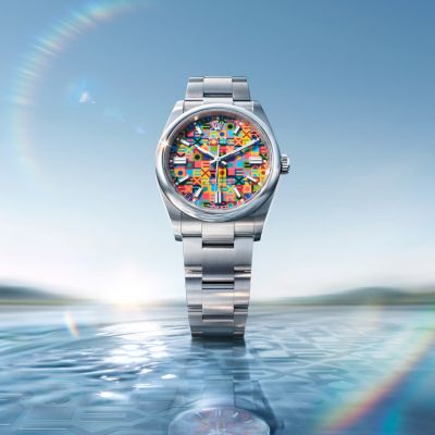 Die neue @rolex  Oyster Perpetual 36 in Edelstahl Oystersteel verfügt über ein farbenfrohes Zifferblatt mit Jubilee-Motiv – eine Hommage an das ästhetische Erbe der Marke, die mit höchster technischer Präzision gefertigt wird. #Rolex #OysterPerpetual #WatchesAndWonders2026 #JuwelierGadebusch #köln