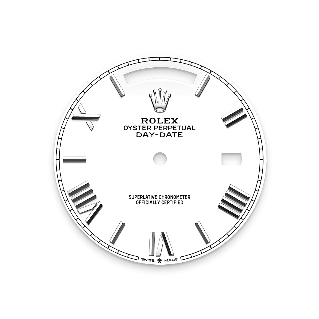 Rolex Day-Date 40 Referenz m228239-0046 Weißes Zifferblatt