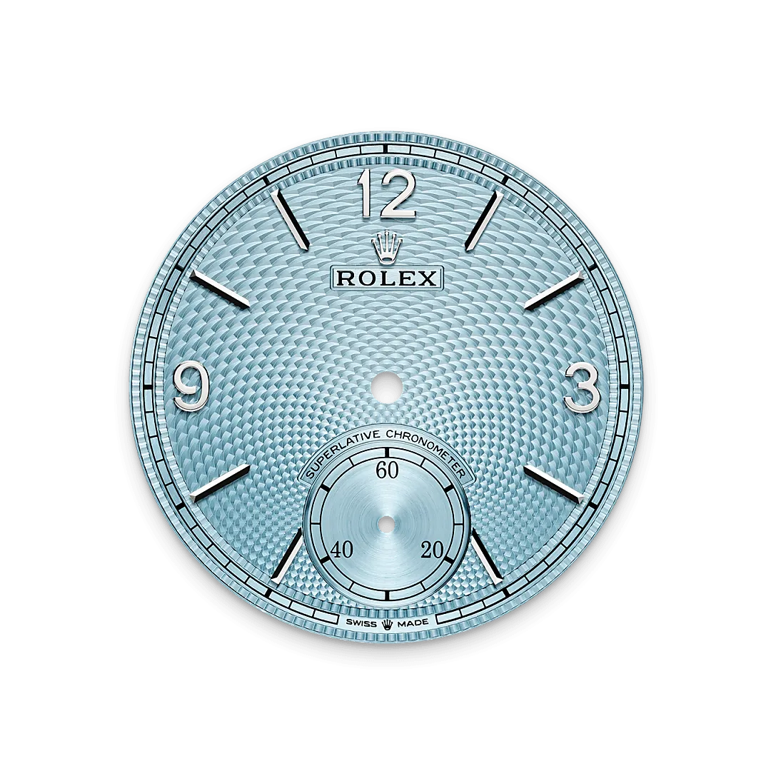 Rolex 1908 Referenz m52506-0002 Eisblaues Zifferblatt