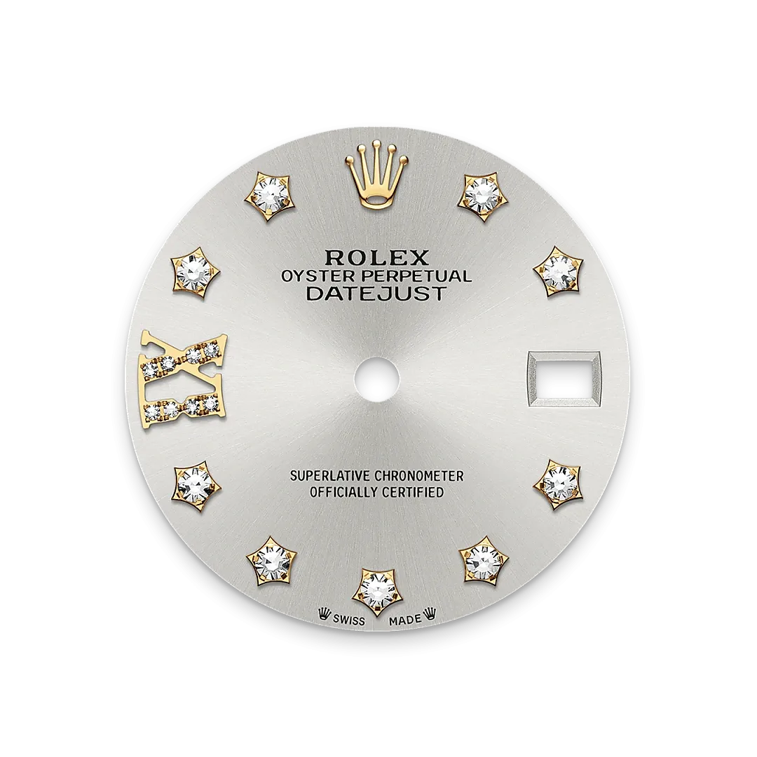 Rolex Lady-Datejust Referenz m279383rbr-0003 Silbernes Zifferblatt