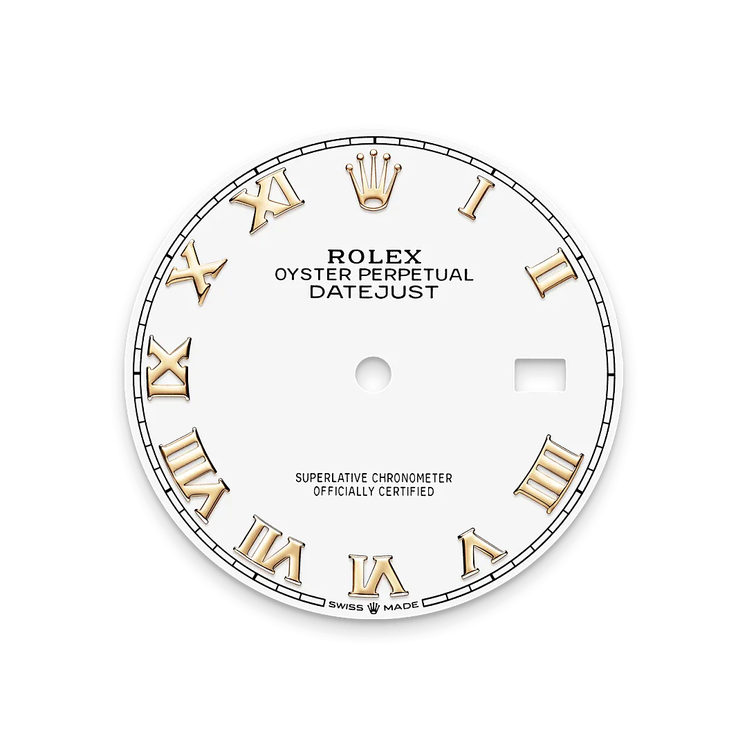 Rolex Datejust 36 Referenz m126203-0030 Weißes Zifferblatt