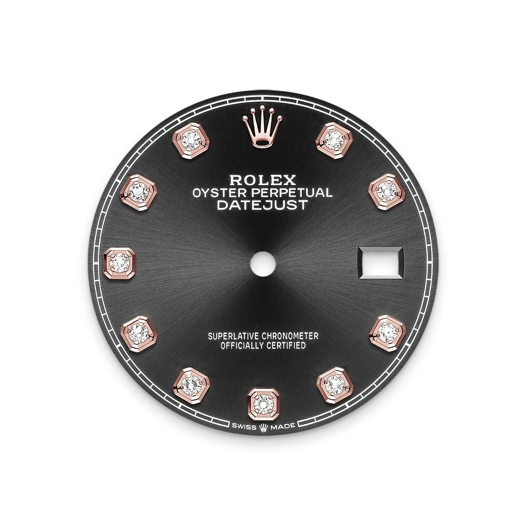 Rolex Datejust 36 Referenz m126231-0019 Strahlend schwarzes Zifferblatt