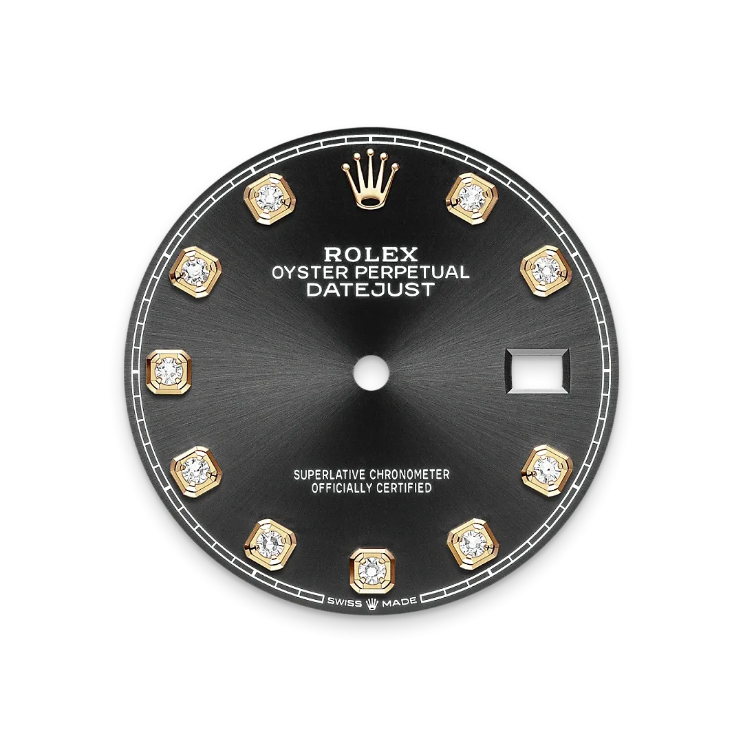 Rolex Datejust 36 Referenz m126283rbr-0007 Strahlend schwarzes Zifferblatt