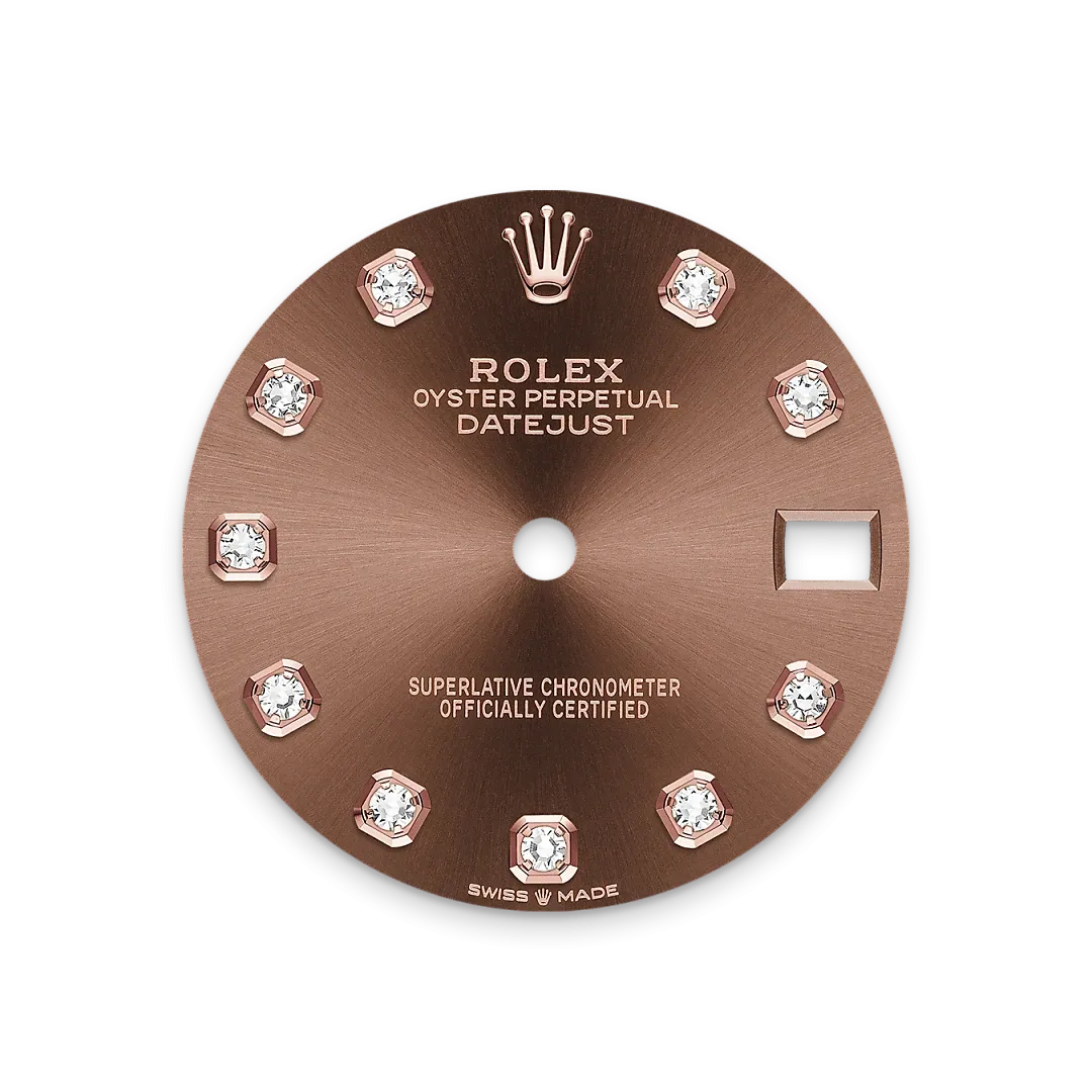 Rolex Datejust 31 Referenz m278271-0028 Schokoladen­­farbenes Zifferblatt