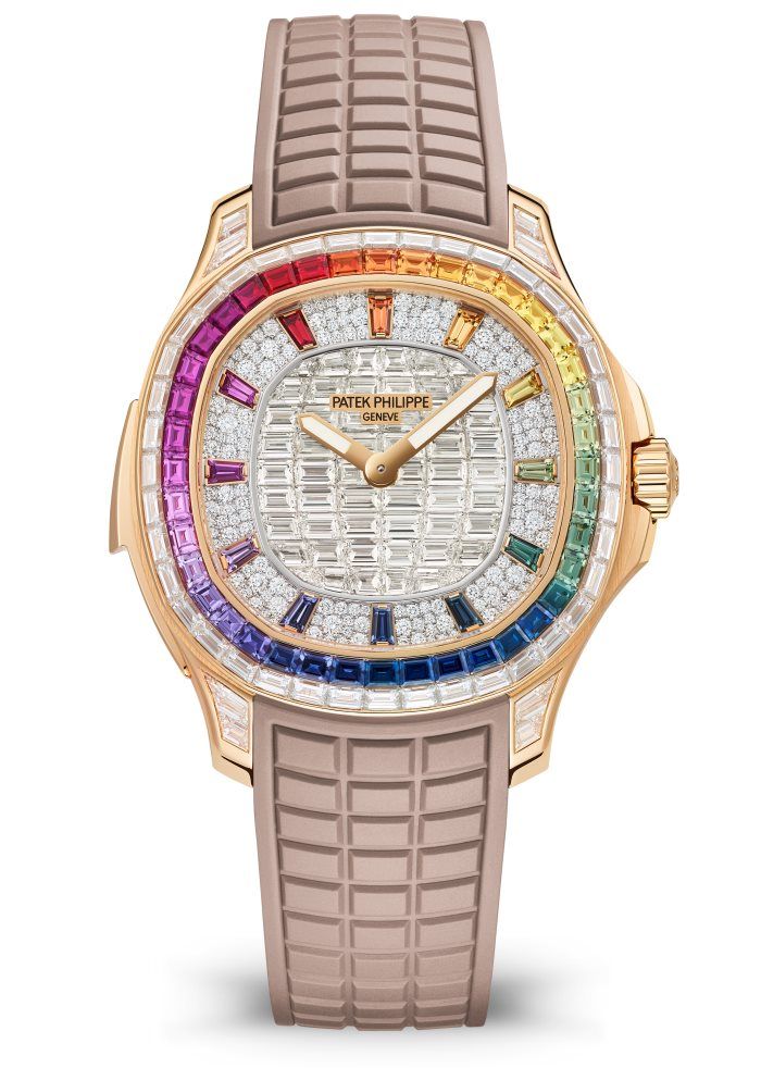 Minutenrepetition Aquanaut Luce „Rainbow“, Haute Joaillerie.